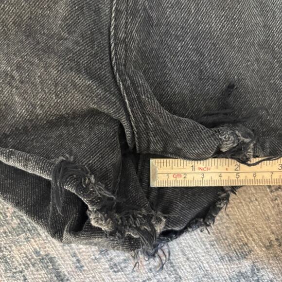 Princess Polly Black Denim Shorts – Distressed Back Cutout Summer – Size 6 - Picture 8 of 8
